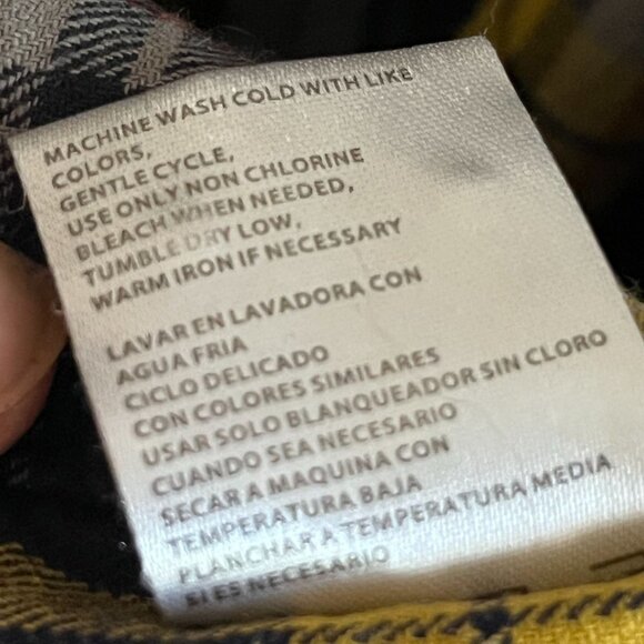 Weatherproof Vintage Shirt Adult Extra Large Yellow Plaid Western Casual Mens‎ - Picture 7 of 7